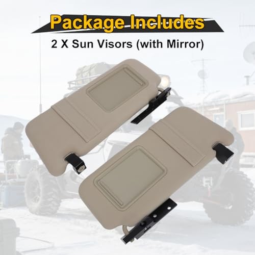 Sun Visors for 2019-2025 Polaris Ranger XP 1000 Northstar EPS Upper Front