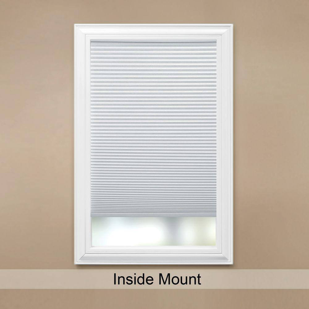 Snow Drift Cordless Light Filtering Polyester Cellular Shades-17 In. W X 64 In.