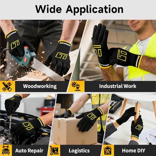 TECKWRAP Vinyl Wrap Gloves for Car Wrapping & Black * 5 Pairs (10 Gloves)
