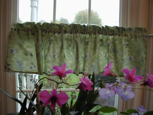 pfaltzgraff Arborwood Aspen 60″W x 13″L Valance 1.5″ rod Special Made cotton fab
