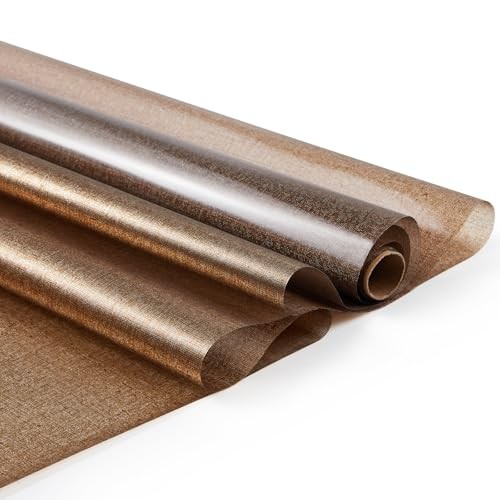 Window Film No Adhesive Removable,Decorative Privacy 17.5 x 78.7 Inch Brown