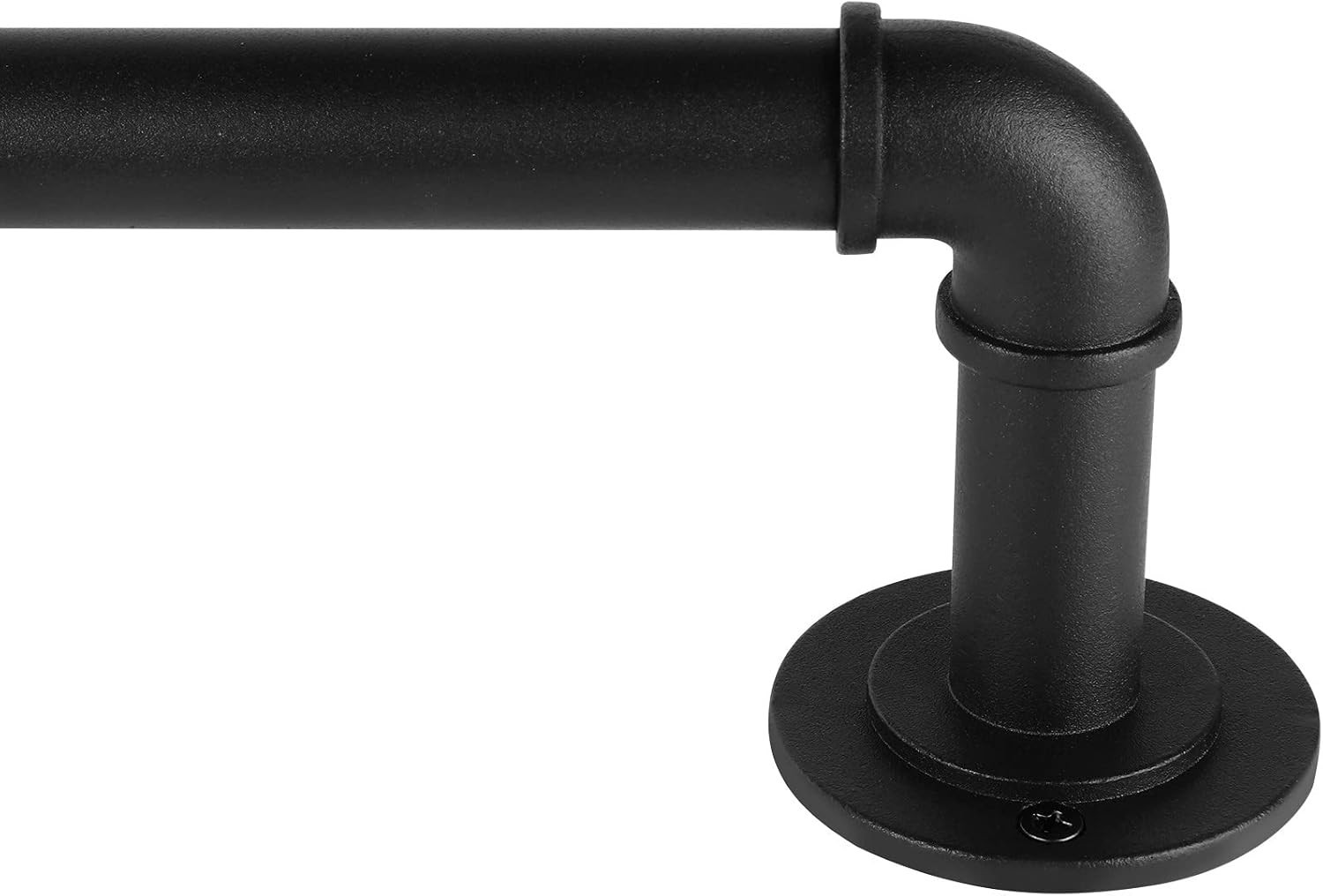 Industrial Curtain Rods for Windows 66 to 120 Inches, Blackout Wrap Around Cu…