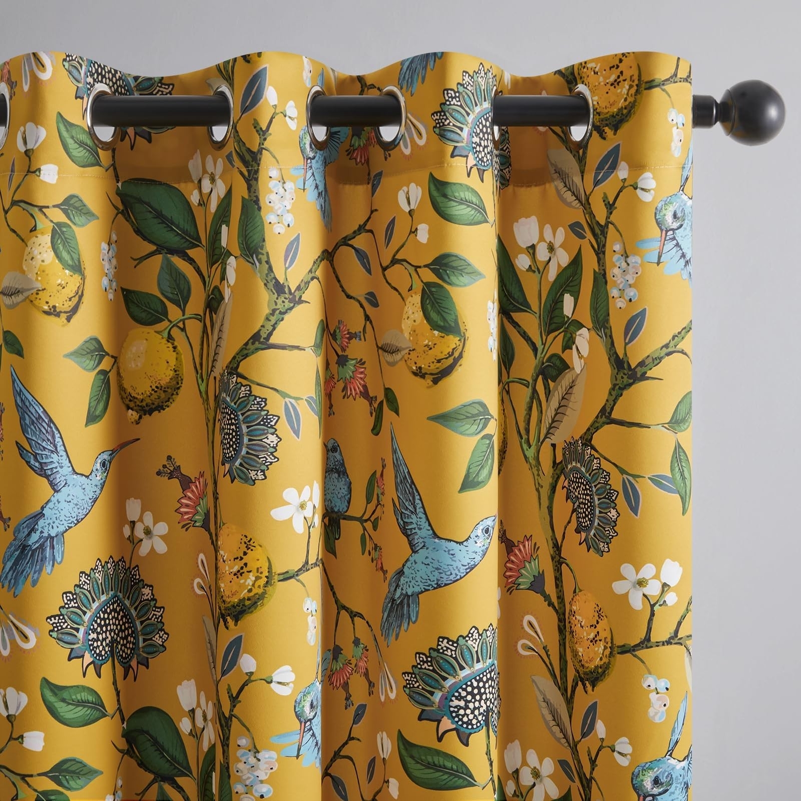 Topfinel Mustard Yellow Luxury Curtains 96 Inches Long for Living Room Bedroo…