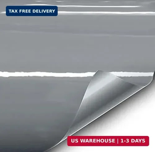 VVIVID+ Gloss Elephant Grey Nardo Gray Vinyl Car Wrap Film (1ft x 5ft)