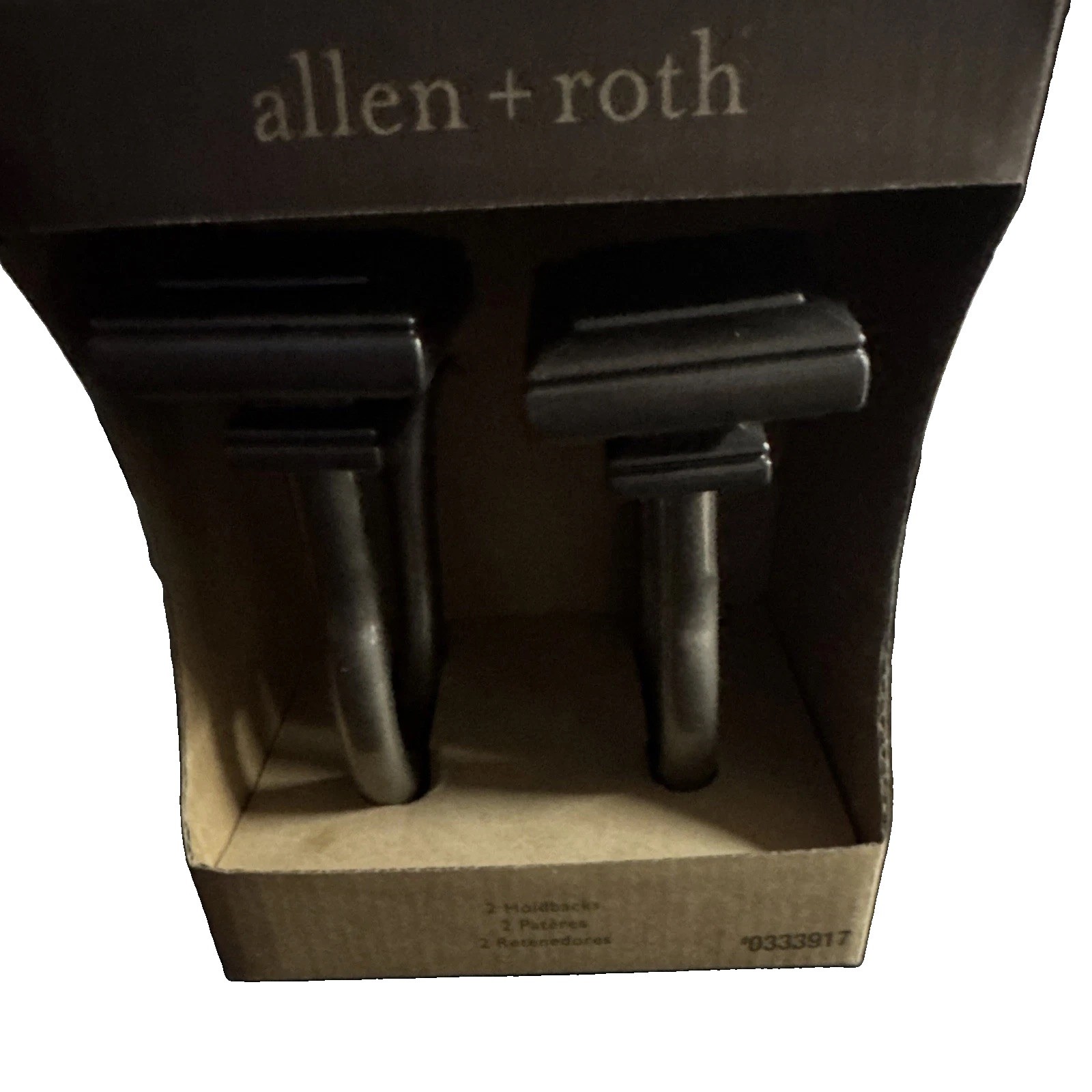 Allen + Roth Holdbacks 2-Pack 2in Pewter/Antique Pewter Wall Mount w/ Hardware