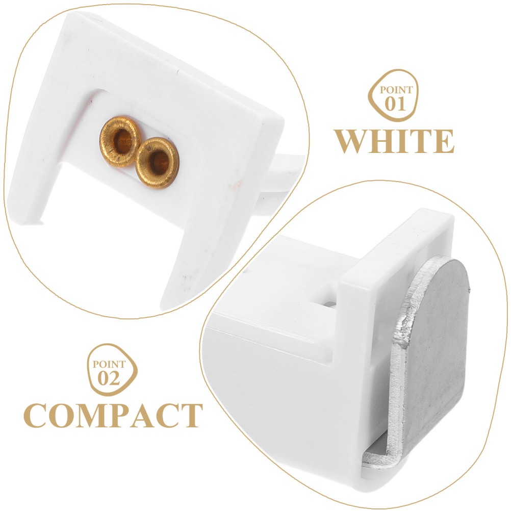 18Pcs White Vertical Blind Repair Brackets ABS Copper Stainless Steel Parts