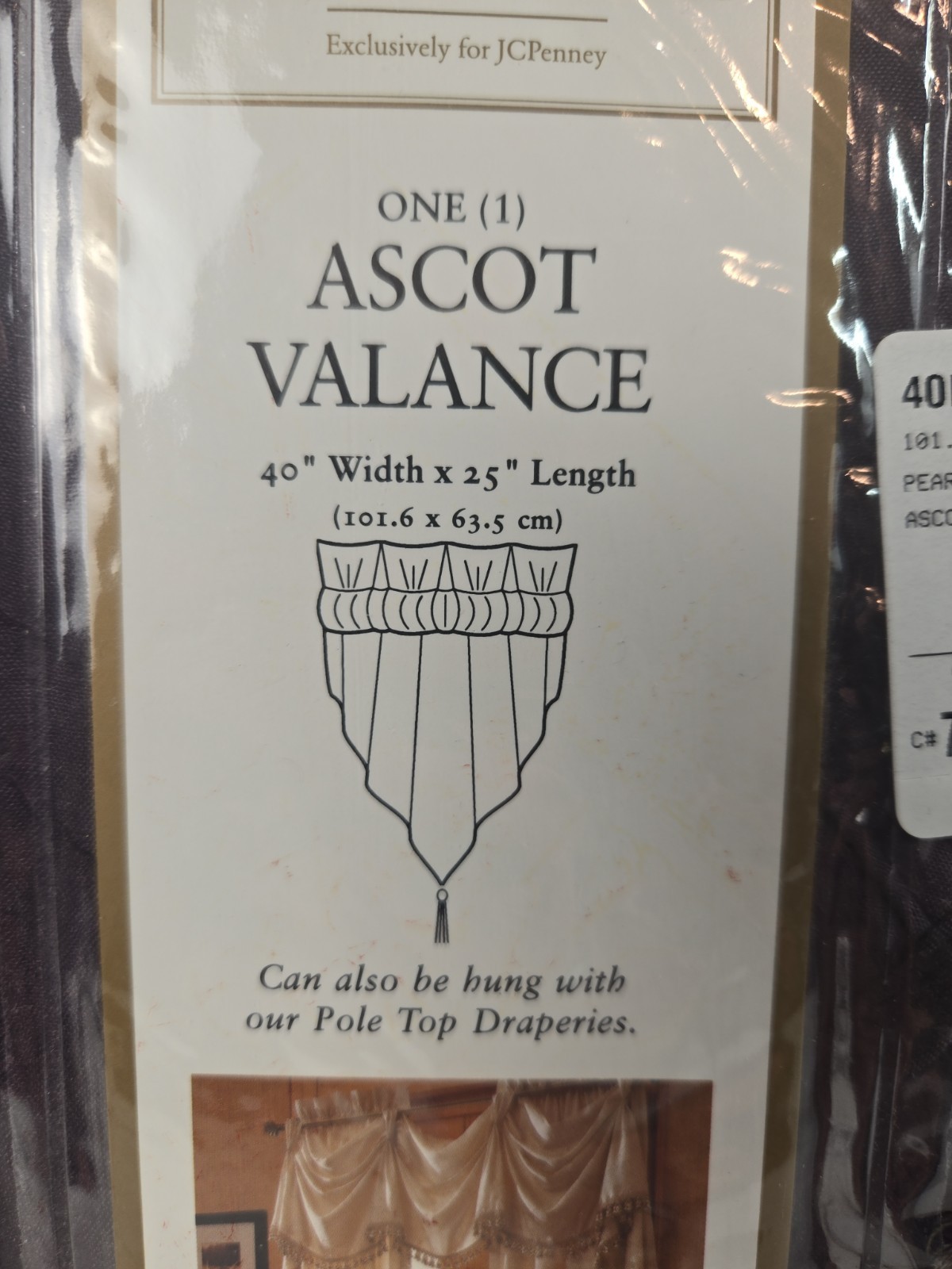 VTG new Croscill Classics Ascot Valance 40″ x 25″ Pearl Essence Amethyst 9230