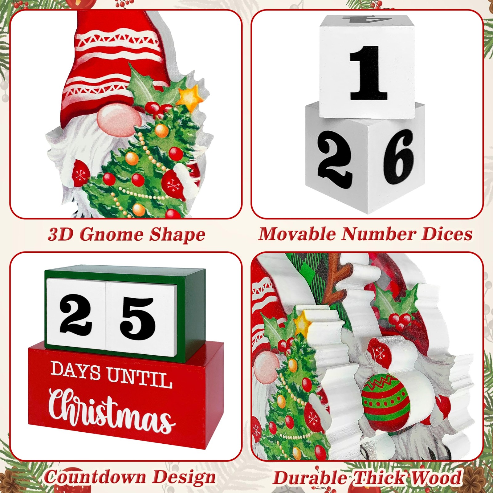 Christmas Advent Calendar 2025 Countdown to Christmas -30 Days Gnomes Classic…
