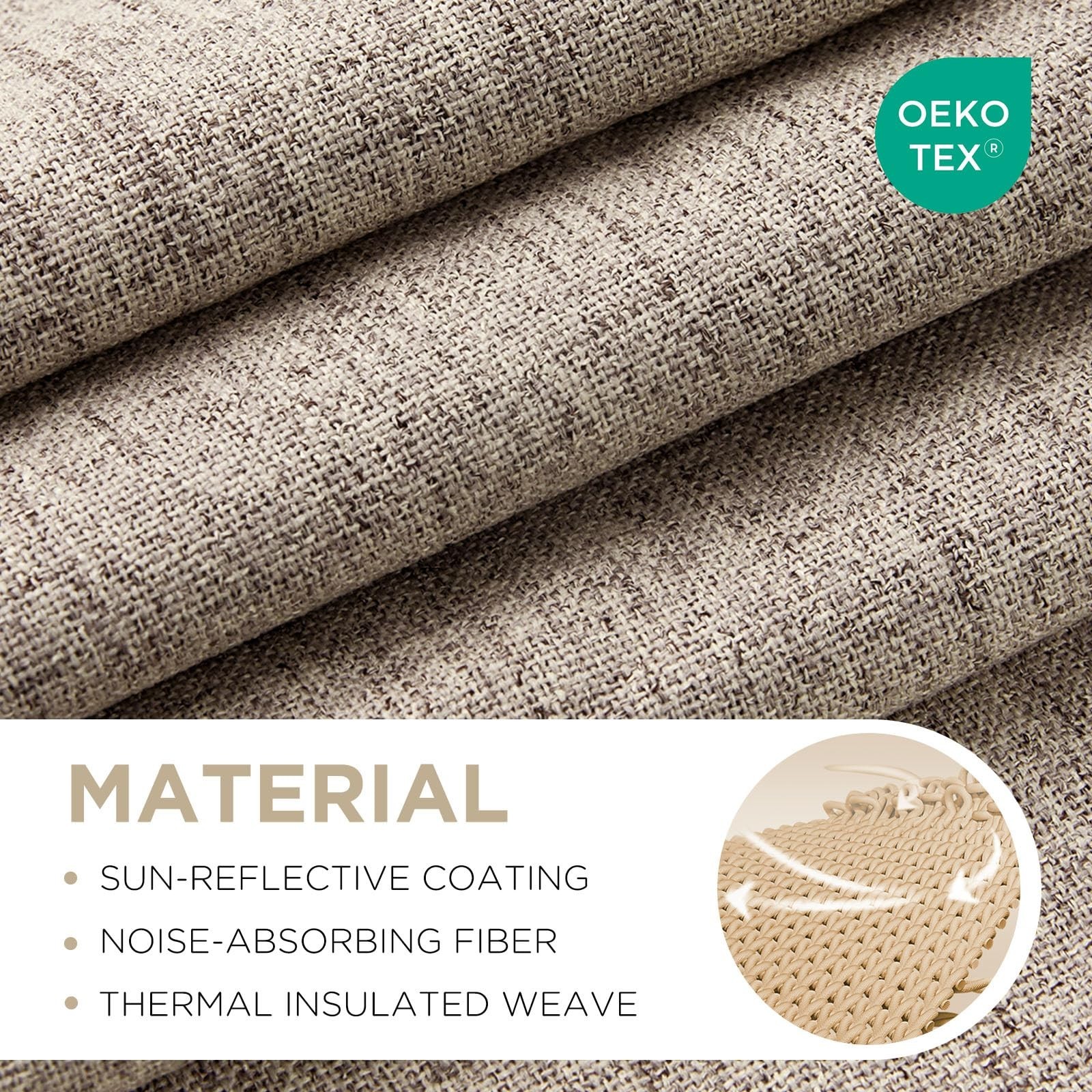 100% Blackout Curtains for Bedroom – 84″ Long Light Blocking Drapes, Thermal Ins