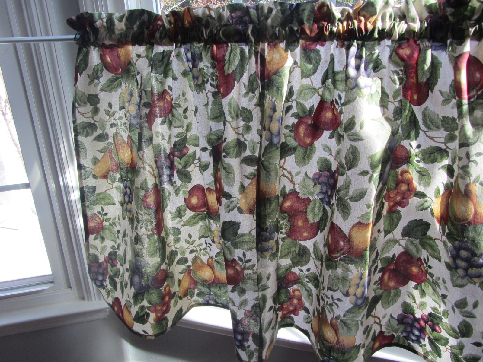 Kemp & Beatley Sonoma Fruit Pattern Tier Curtains 1.5 rod pocket FEW LEFT