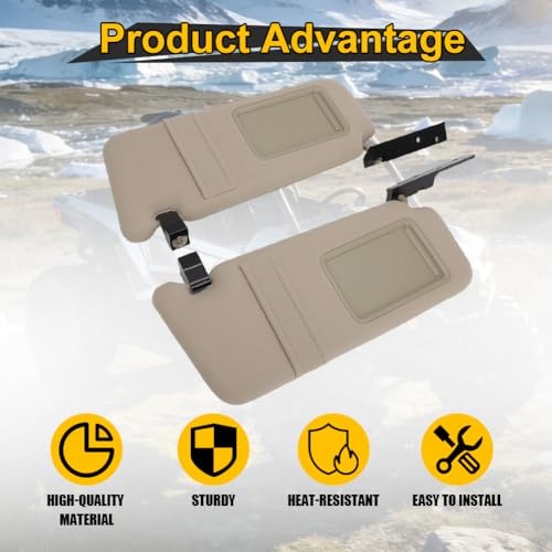 Sun Visors for 2019-2025 Polaris Ranger XP 1000 Northstar EPS Upper Front