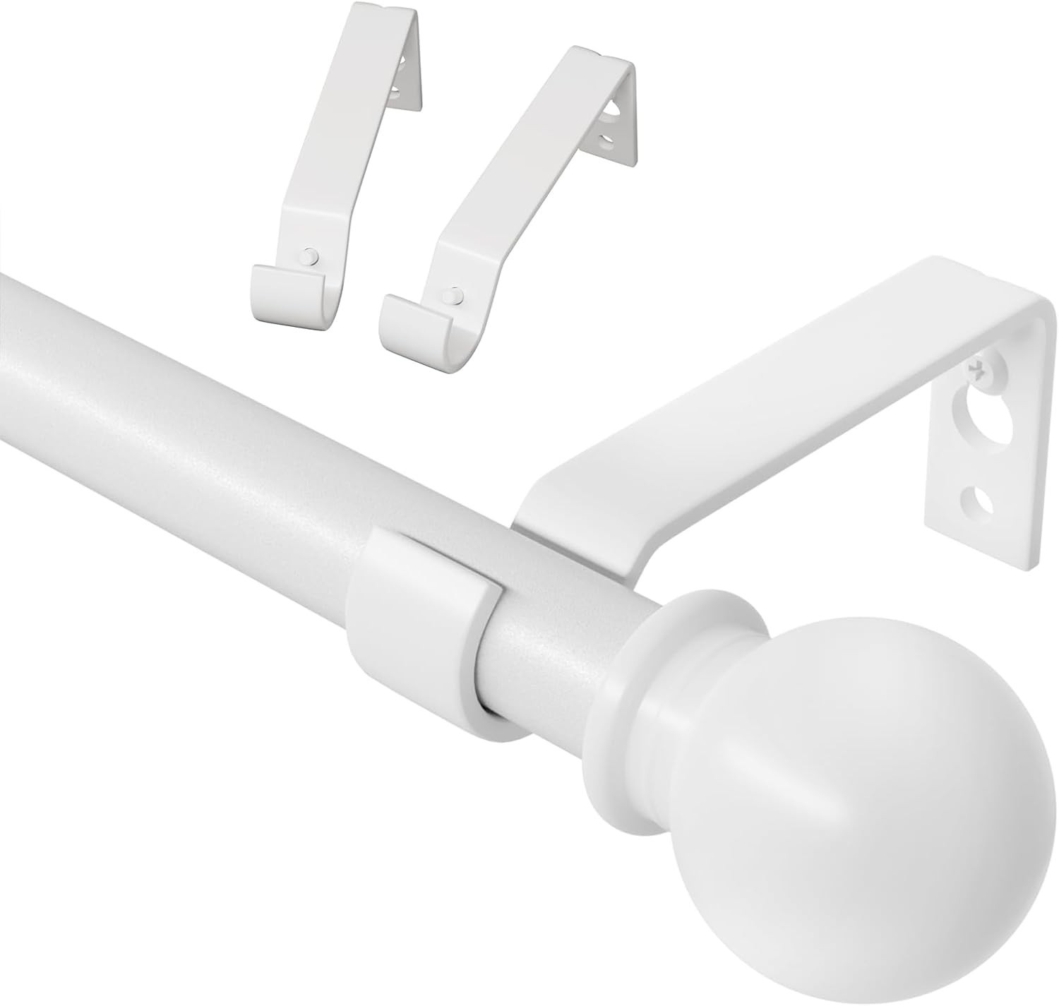 Elegant 5/8in Drapery Rod – Adjustable 28-48 inches for Bedrooms & Living Rooms