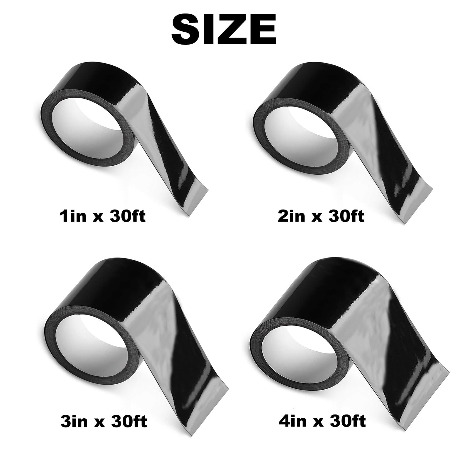 Vinyl Wrap, Cars Vinyl Film Tapes Kit for Blackout 2in x 30ft Gloss Black