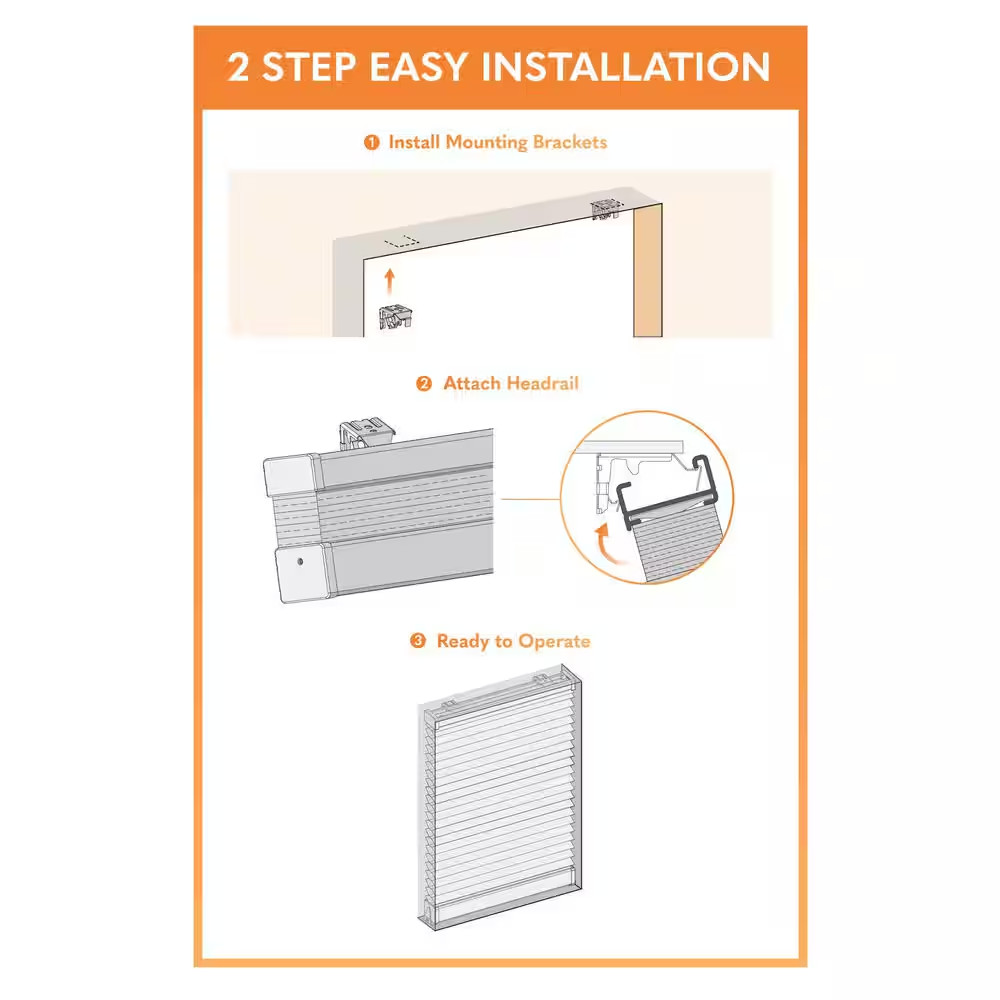 Shadow White Cordless Blackout Cellular Shades for Windows-35 In. W X 64 In. L (
