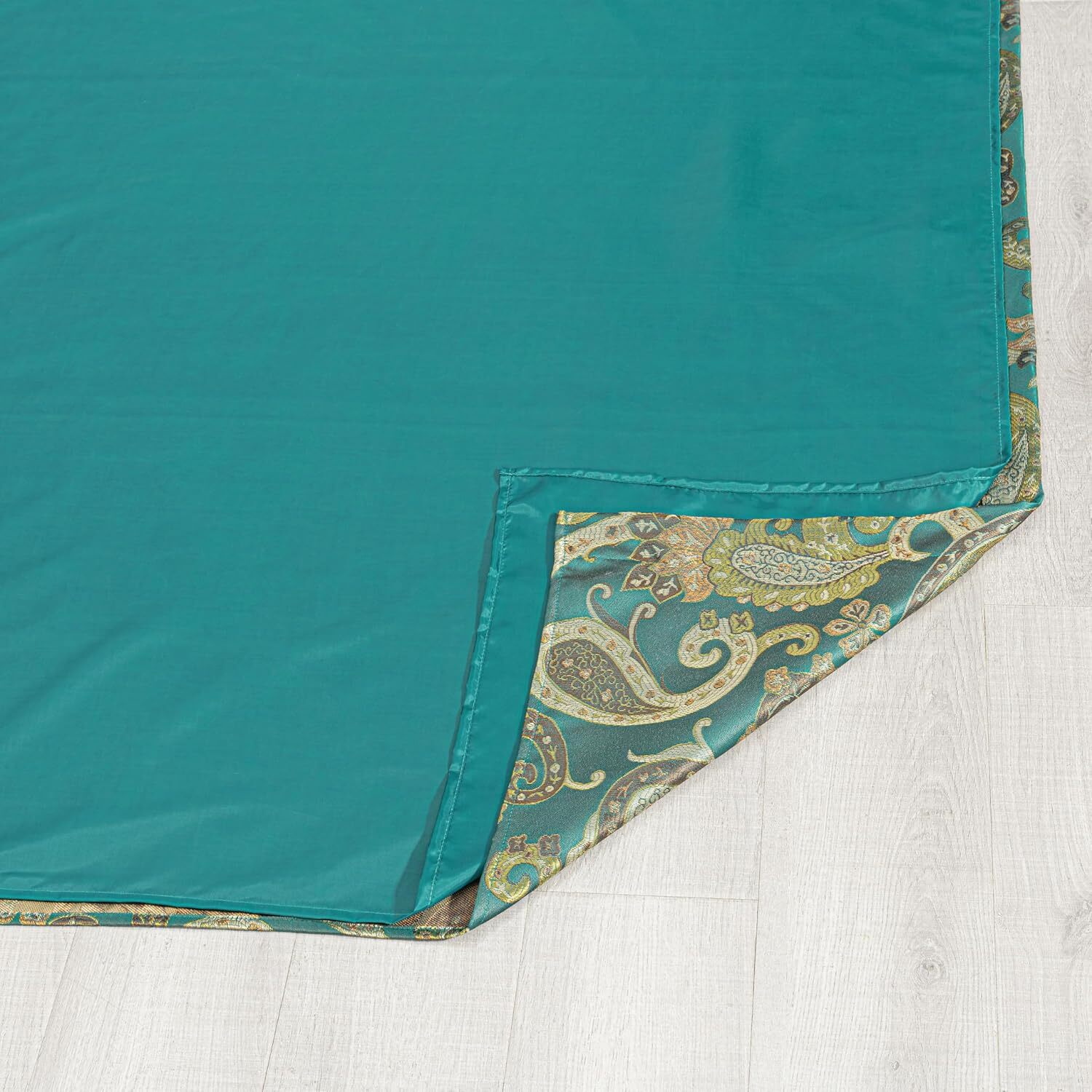 Chezmoi Collection Adelle 4-Piece Paisley Jacquard Embroidery Window Curtain Set