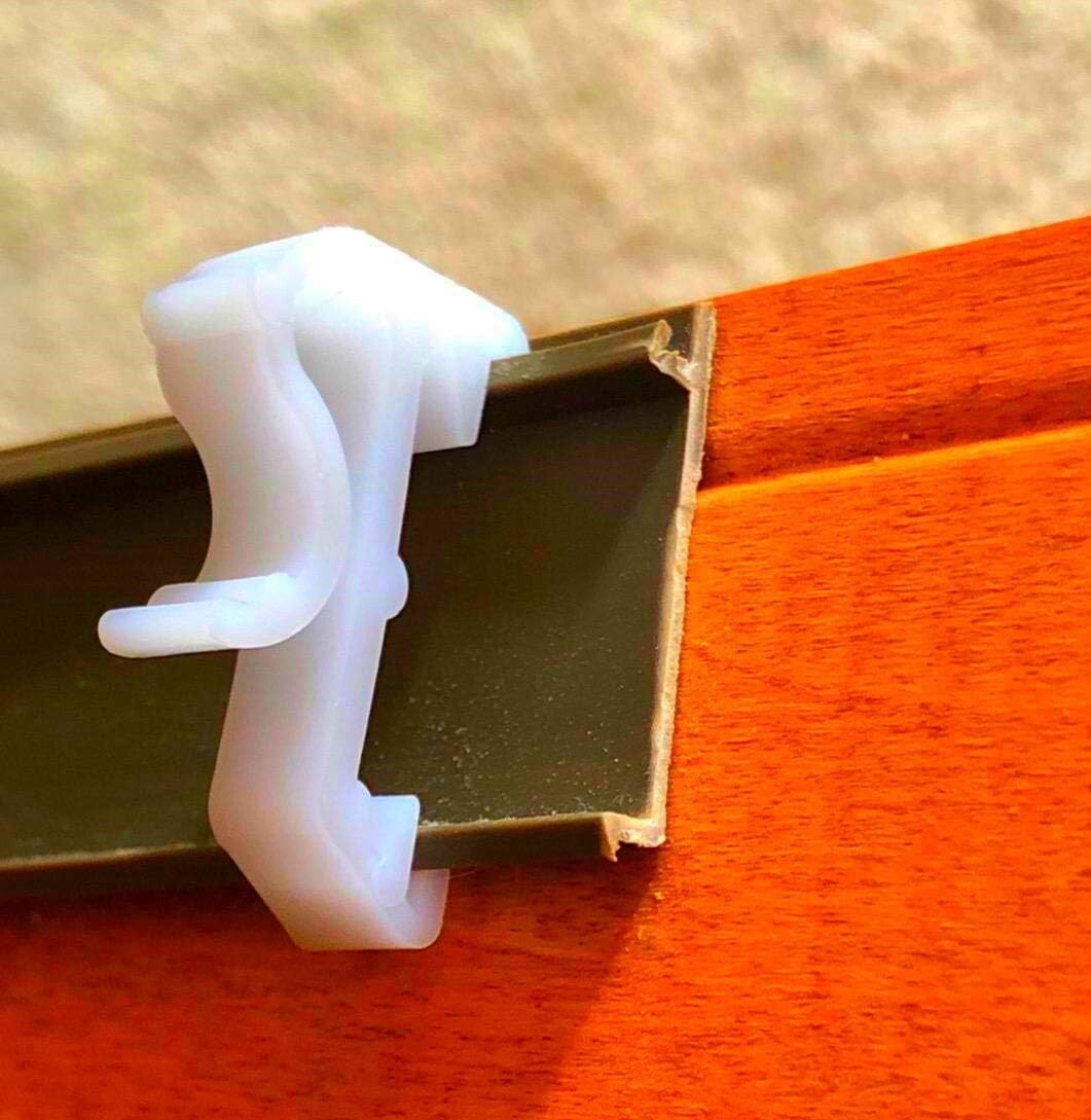 20pcs Hidden Valance Clips – 1″ Mini Window Blinds Clips – White Plastic Valance
