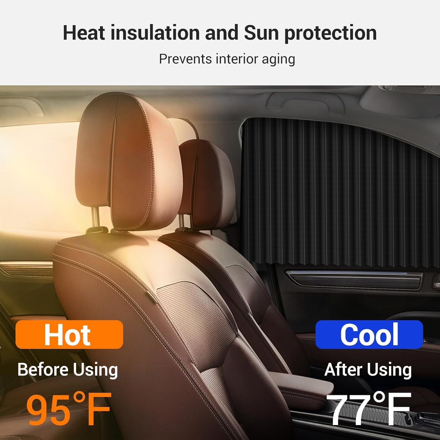 ZATOOTO 4 PCS Side Window Sun Shade Black Privacy Sunshade – Front back 4 pcs