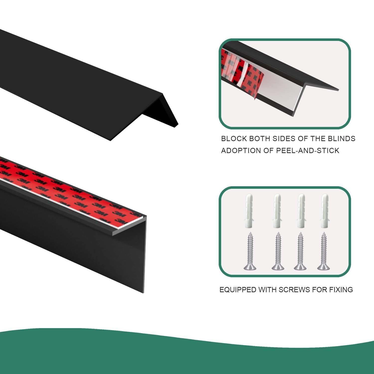 Bliwans Light Blocking Strips For Window Shades And Blinds 100 Blackout Pvc