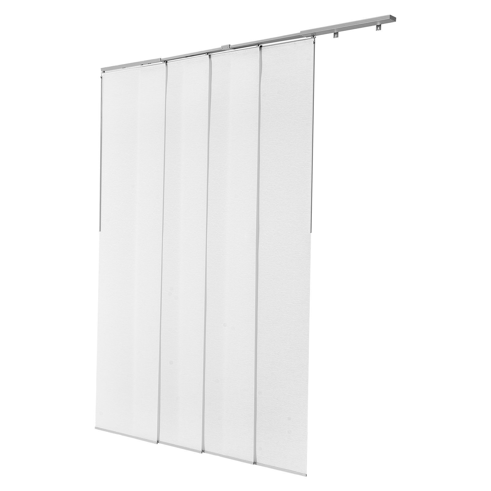 White Adjustable Vertical Panel Blinds for Sliding Doors, 45.8 – 86 in