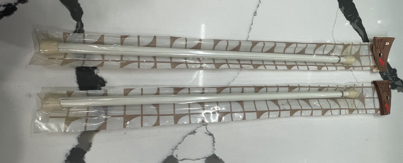 Lot Of 2 VTG Graber 7/16” Round Spring Tension Rods