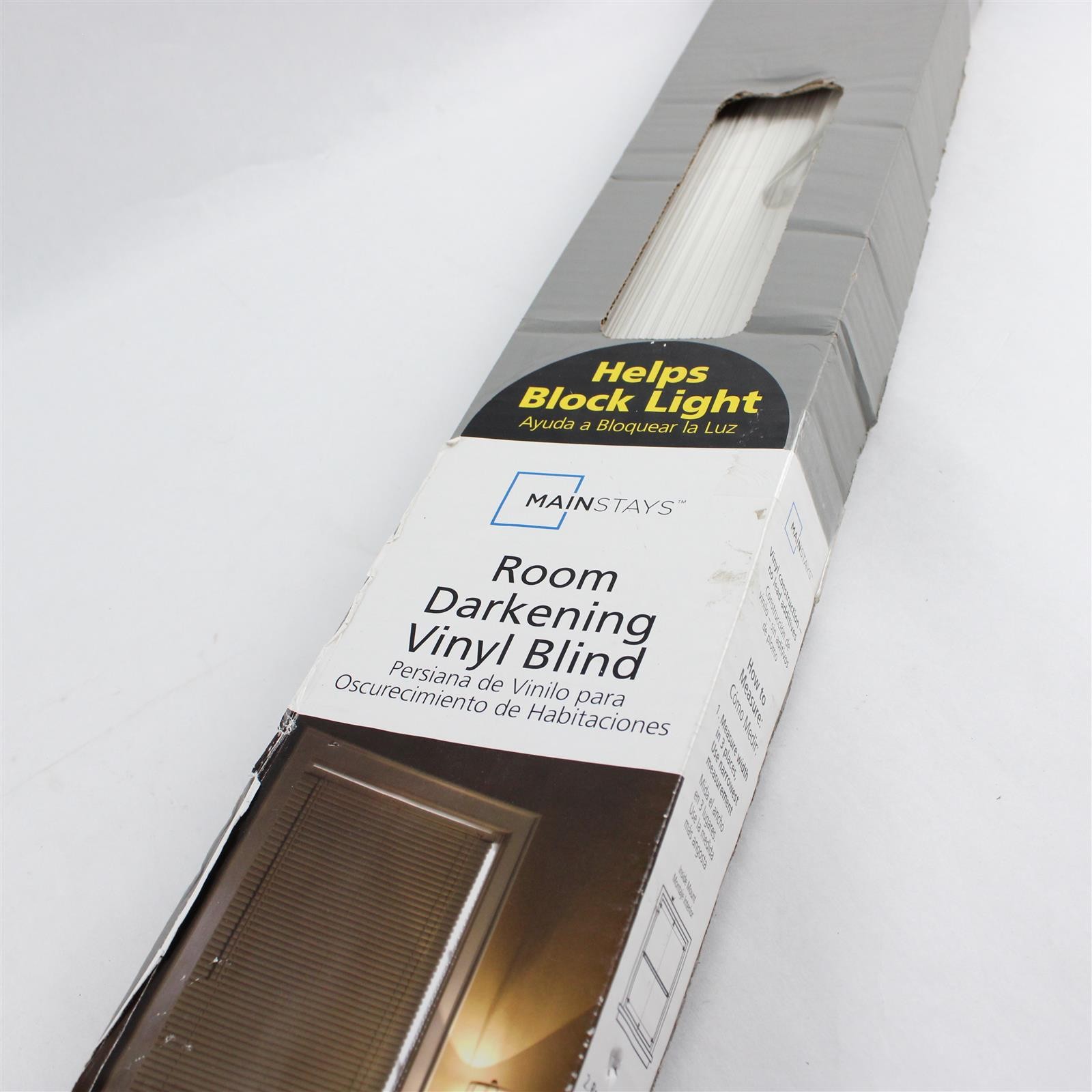 Mainstays White Room Darkening Vinyl Blinds 34″ x 72″