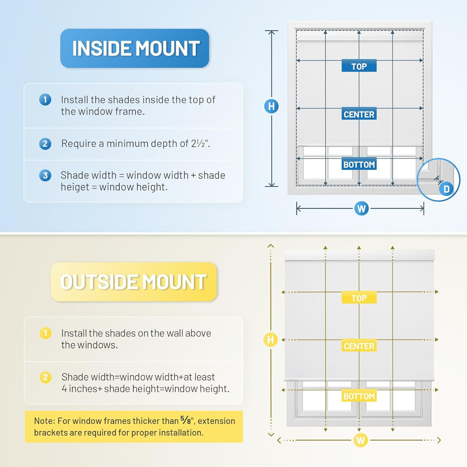 Remote-Controlled Motorized Blackout Blinds with Free Solar Panels, 34″x72