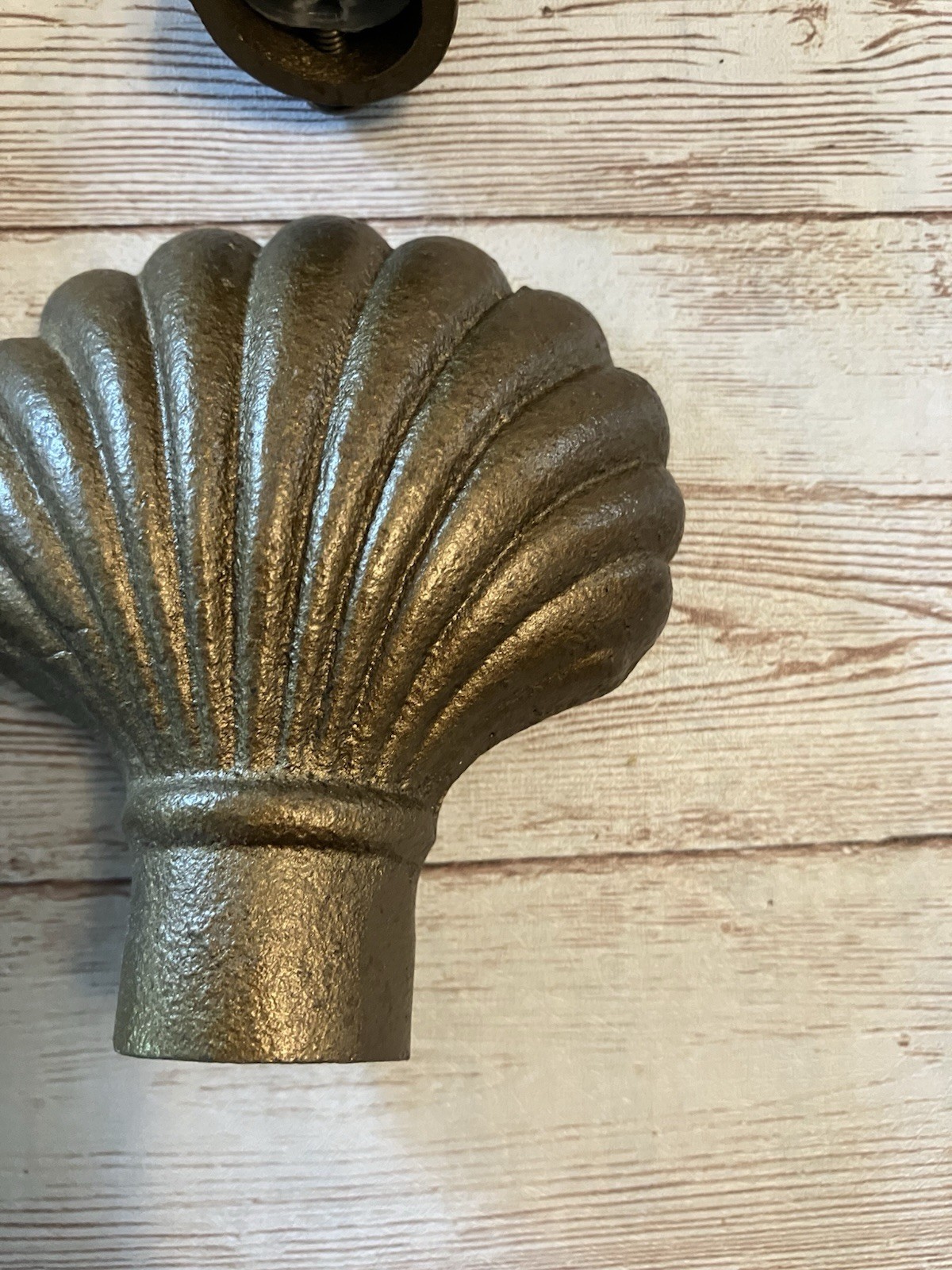 Vintage Art Deco Style Antiqued Brass Style 3″ Finial Curtain Rod End Lot Of 4