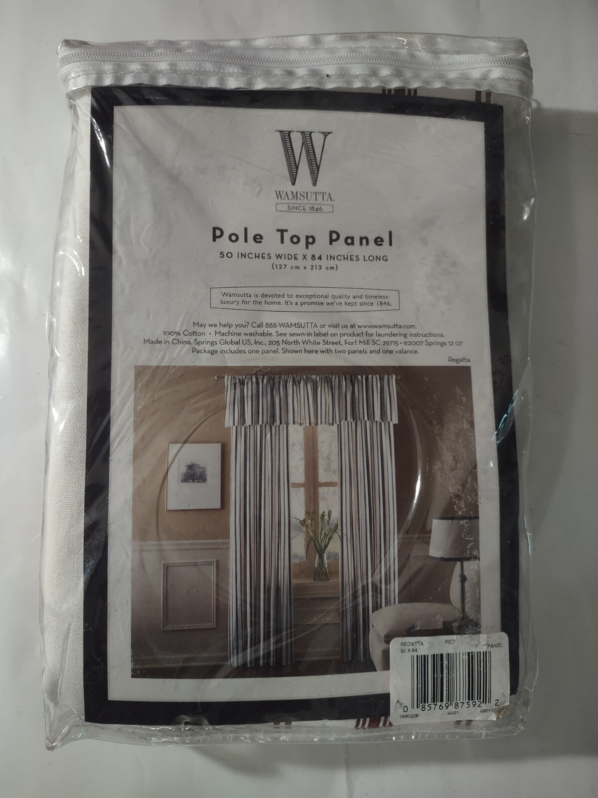 Wamsutta Pole Top Panel 50″ Wide 84″ Long Curtain