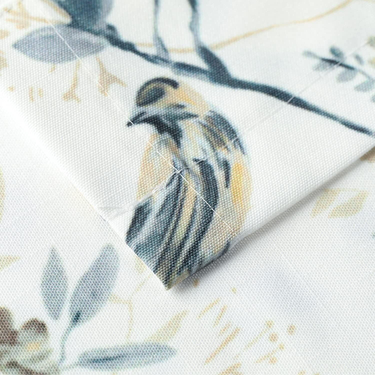Farmhouse Bird Print Curtains 108″ Long, Grommet Drapes, 2 Panels Set