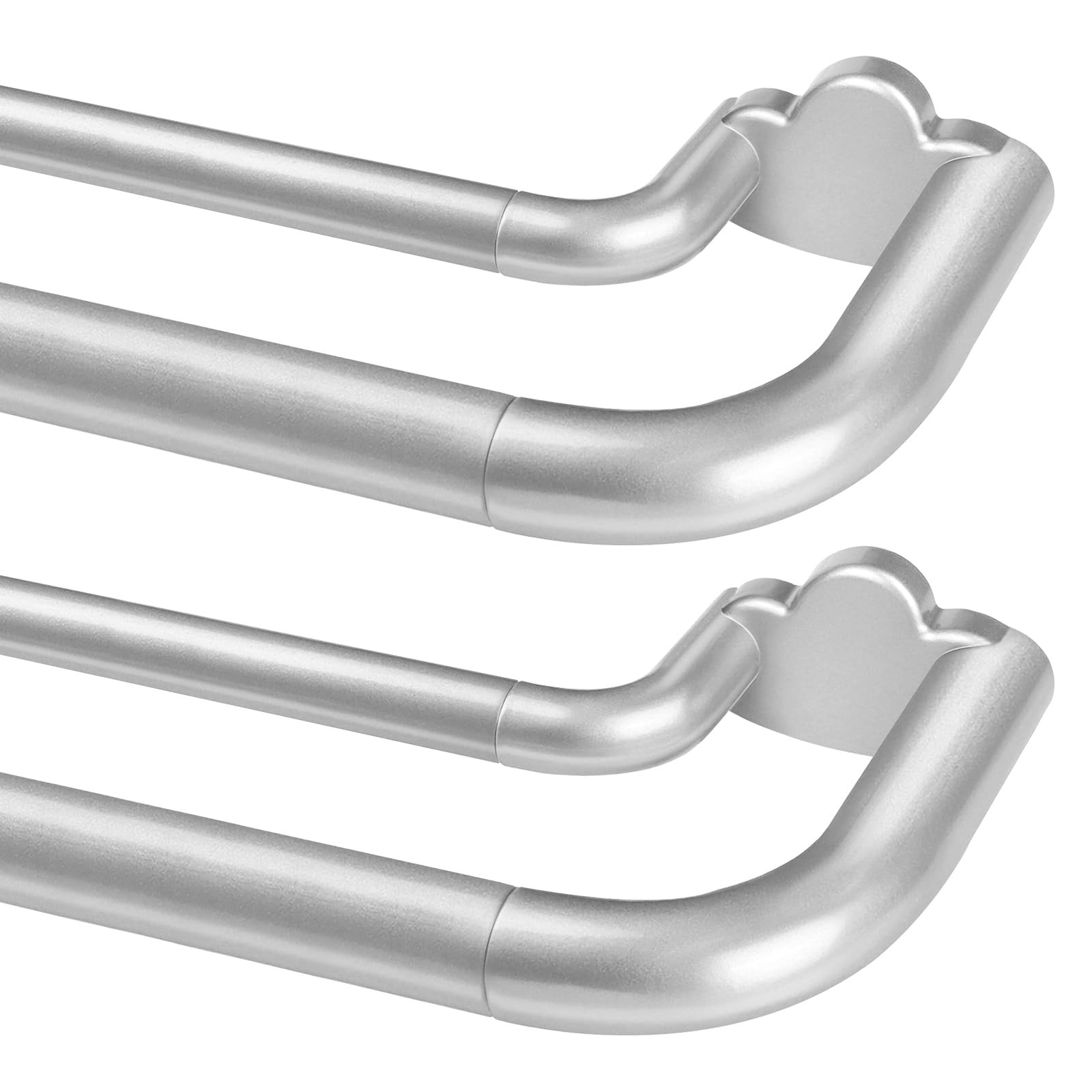 Double Curtain Rods 2 Pack 32 to 58 Inches, Blackout Double Curtain Rods for …
