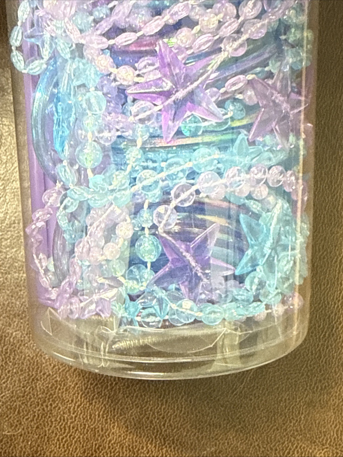 NEW Disney Tinkerbell & Stars Plastic Beaded Door Curtain Iridescent Purple Blue