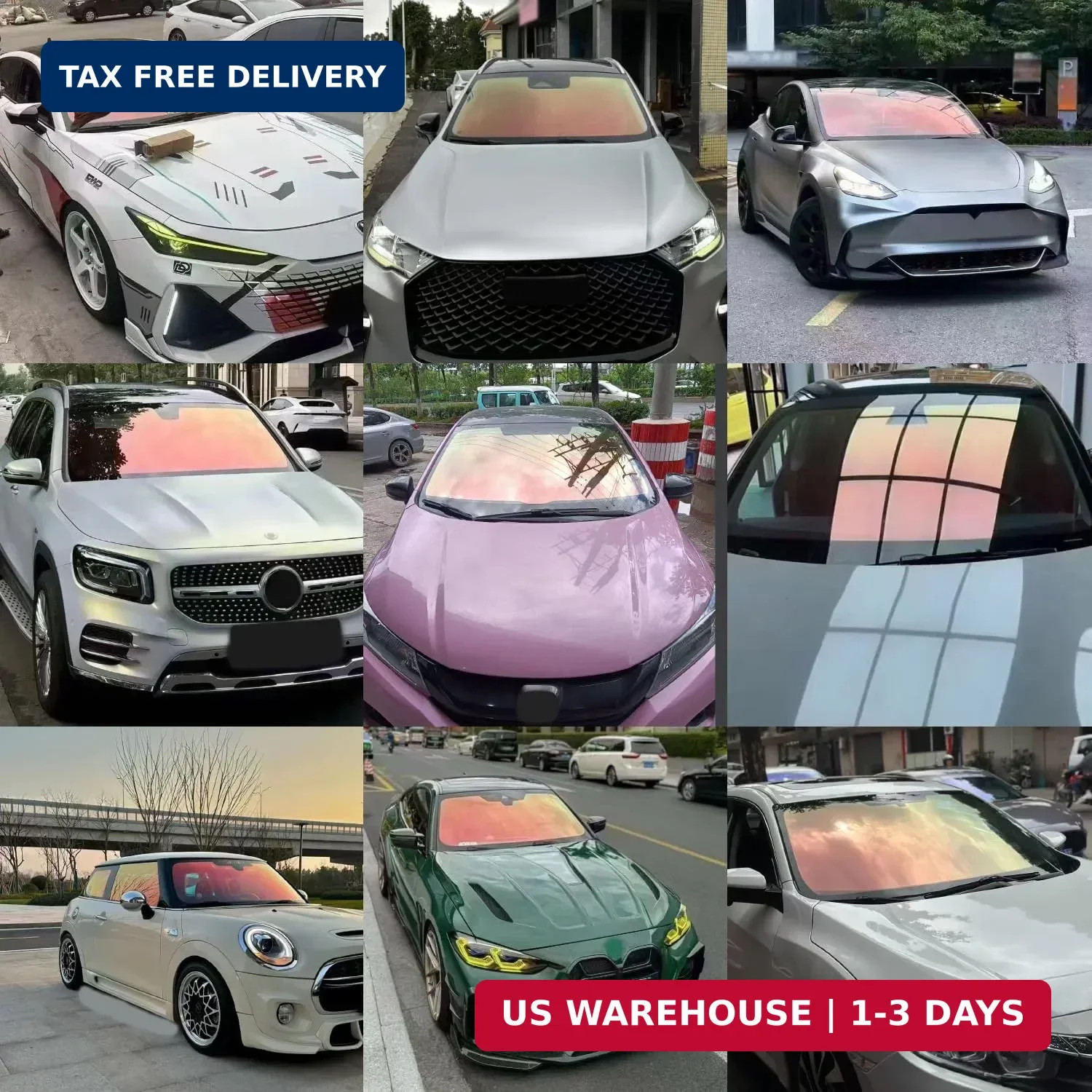 Car Windshield Sun Shade Tint Film， Car Glass Film，Heat Insulation Film，Color-Ch
