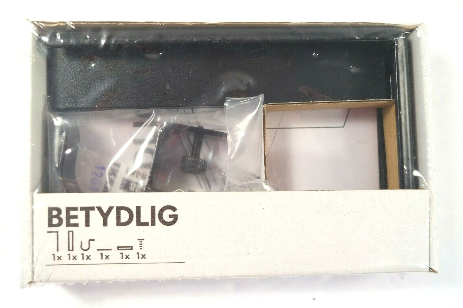 1 NEW IKEA BETYDLIG Wall Curtain Rod Bracket Black 602.172.28 New Factory Sealed