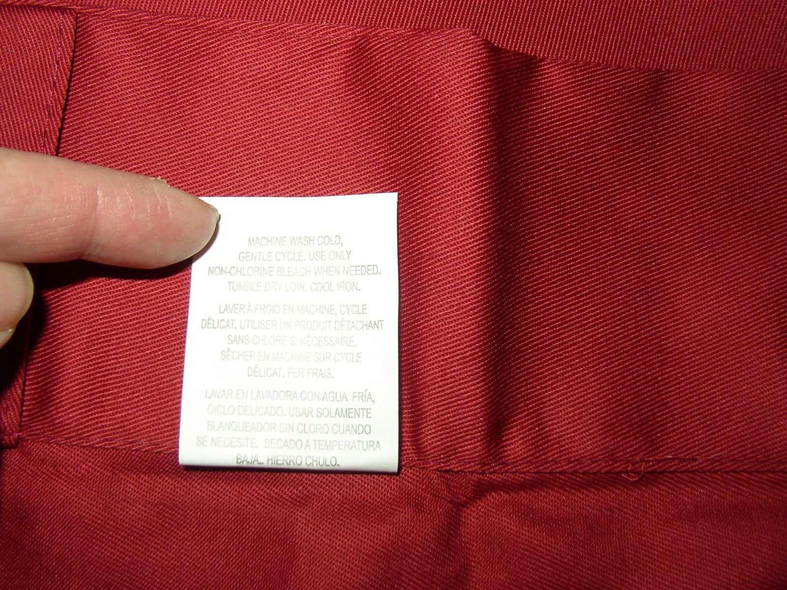 (1) Springs Global Luxury Valance Solid Brick Red Cotton Twill 60×15 NWOP 3Avail