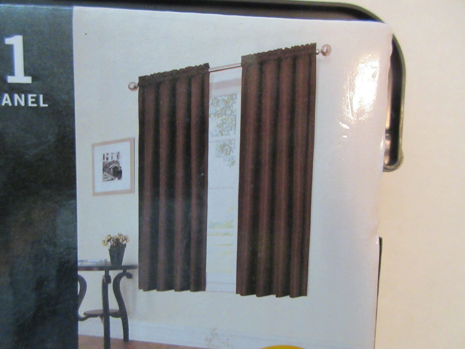 1 Panel – 63″ eclipse Black Out Panel w/ Rod Pocket Braxton Brown Solid Texture