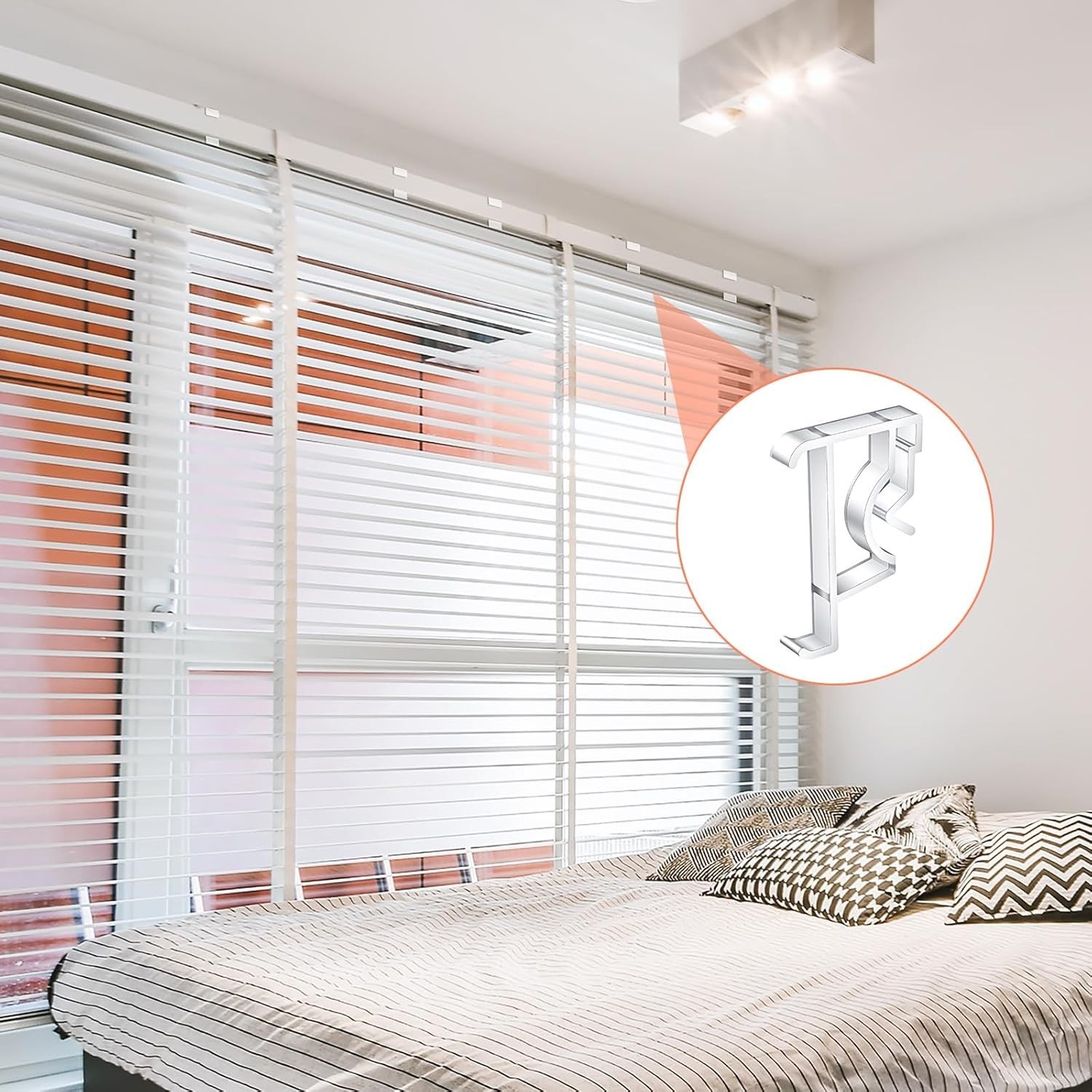 Adjustable Plastic Valance Clips for Blinds – 12 Clear Holders for Windows