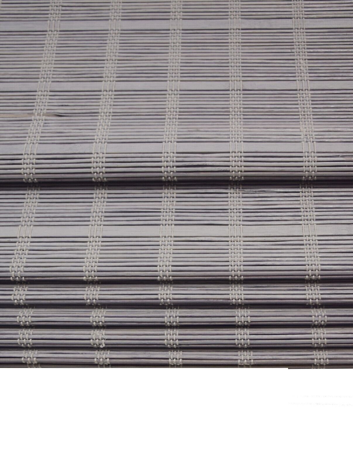 Cordless Light Filtering Bamboo Roman Window Blind Sun Shade with Valance – Gray