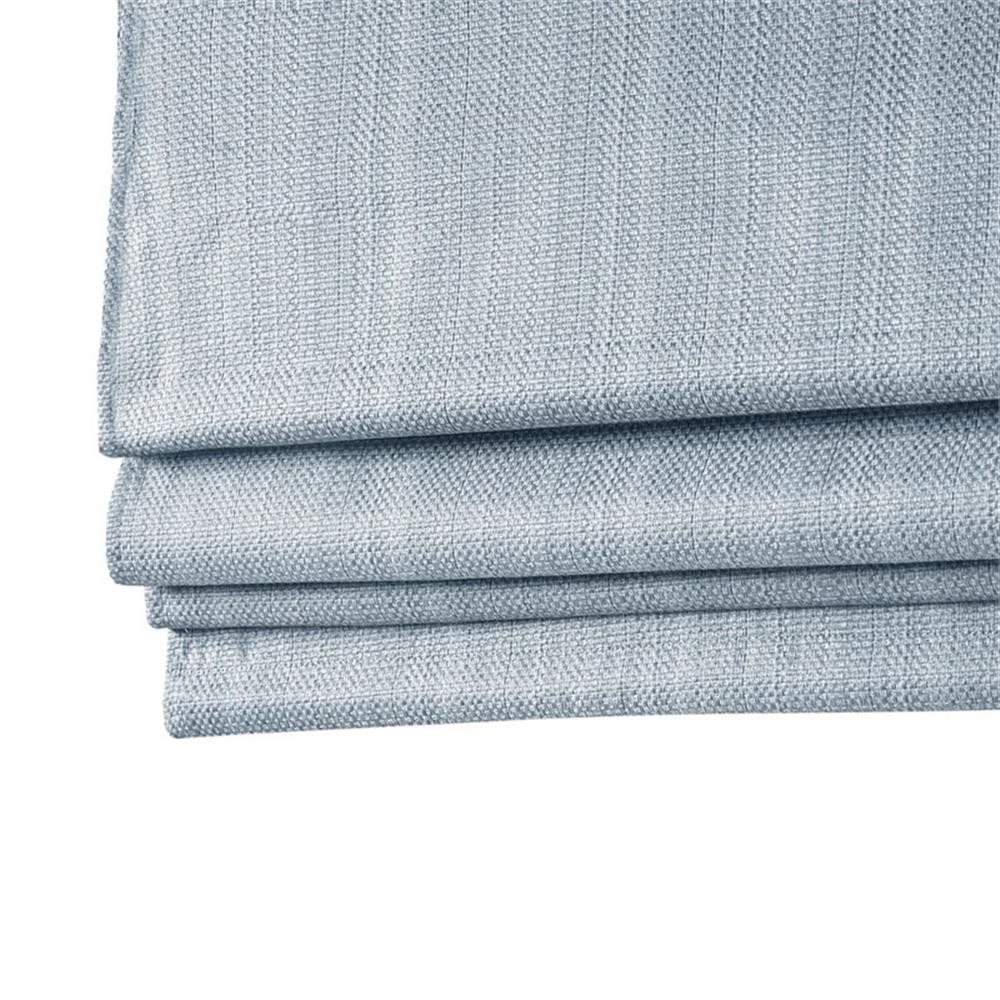 Pemberly Row Basketweave Room Darkening Cordless Roman Shade in Blue 33×64″