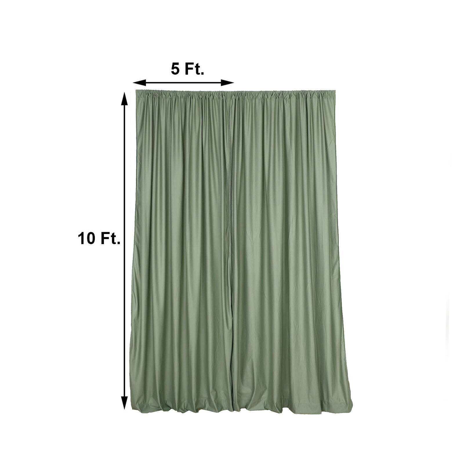 EUCALYPTUS SAGE 10 x 10 ft Polyester BACKDROP CURTAINS Drapes Panels Decorations