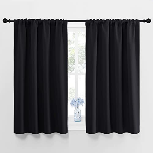 Out Curtain Panels for Kitchen – Energy Smart 42 in x 45 in (W x L) Black
