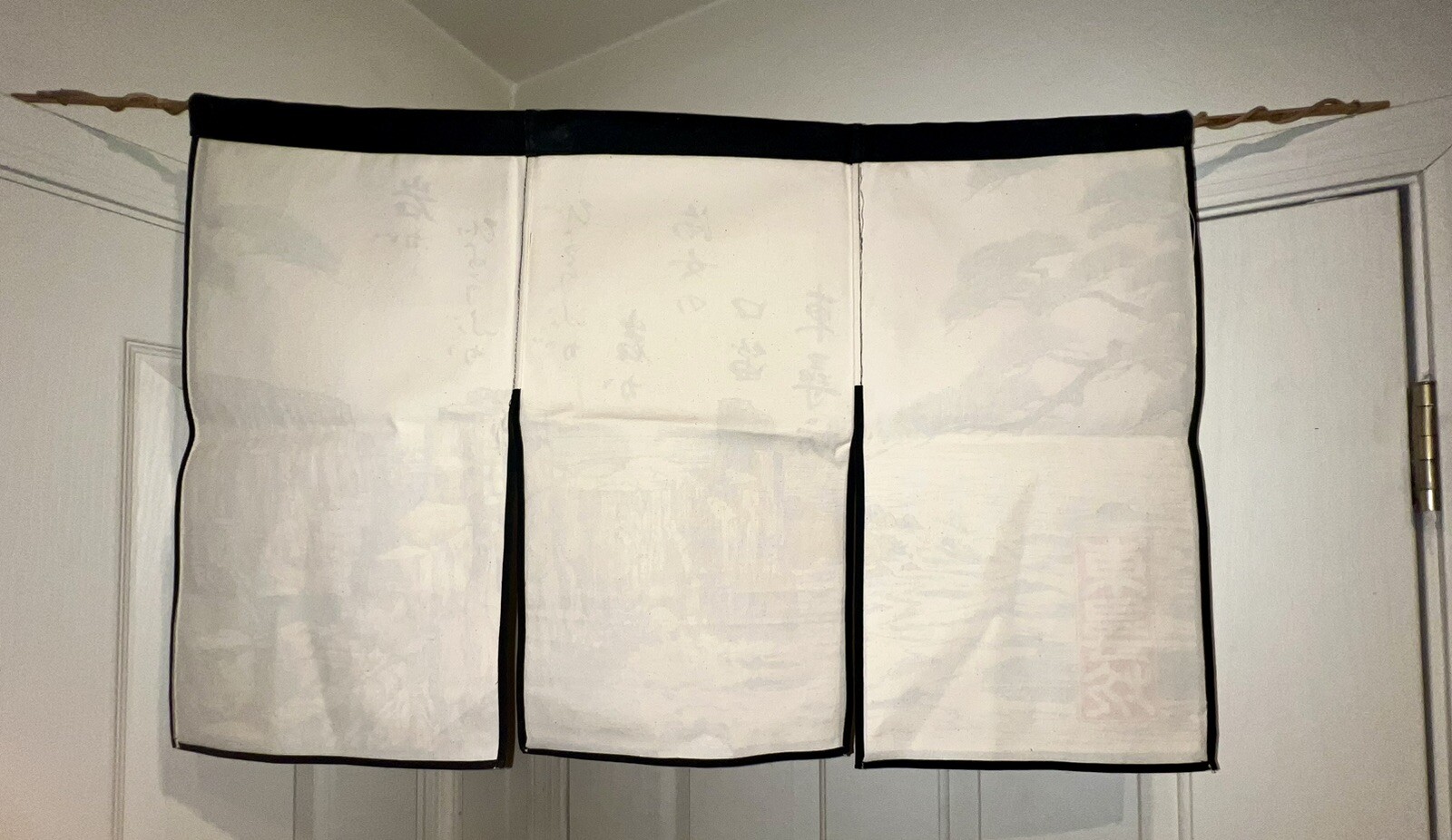 Noren vintage Japanese Antique Door/curtain Mint 34” X 25.5”
