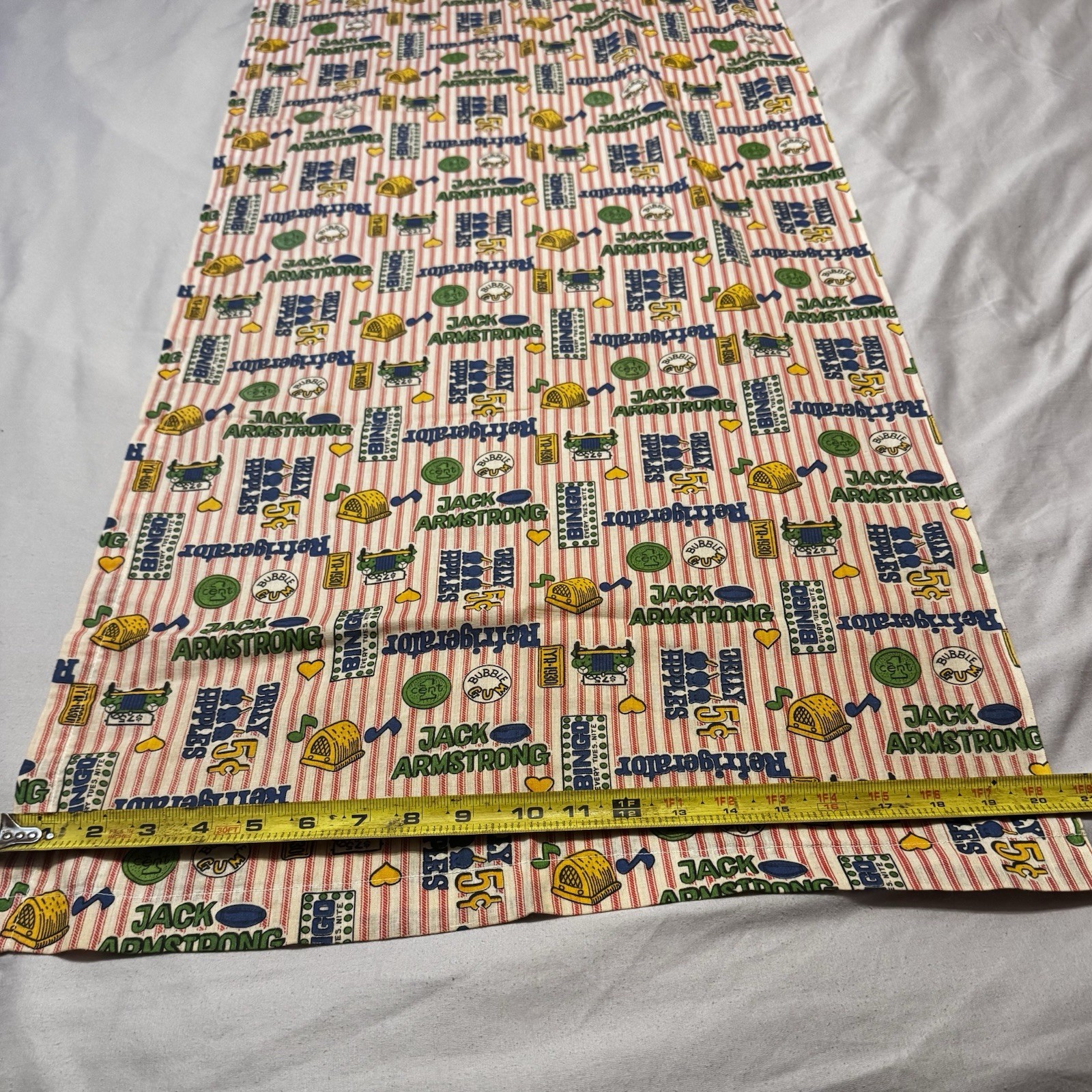 Vintage Jack Armstrong FrenchDoor Curtains 60×20.5 RetroNovelty Panels Set of 2