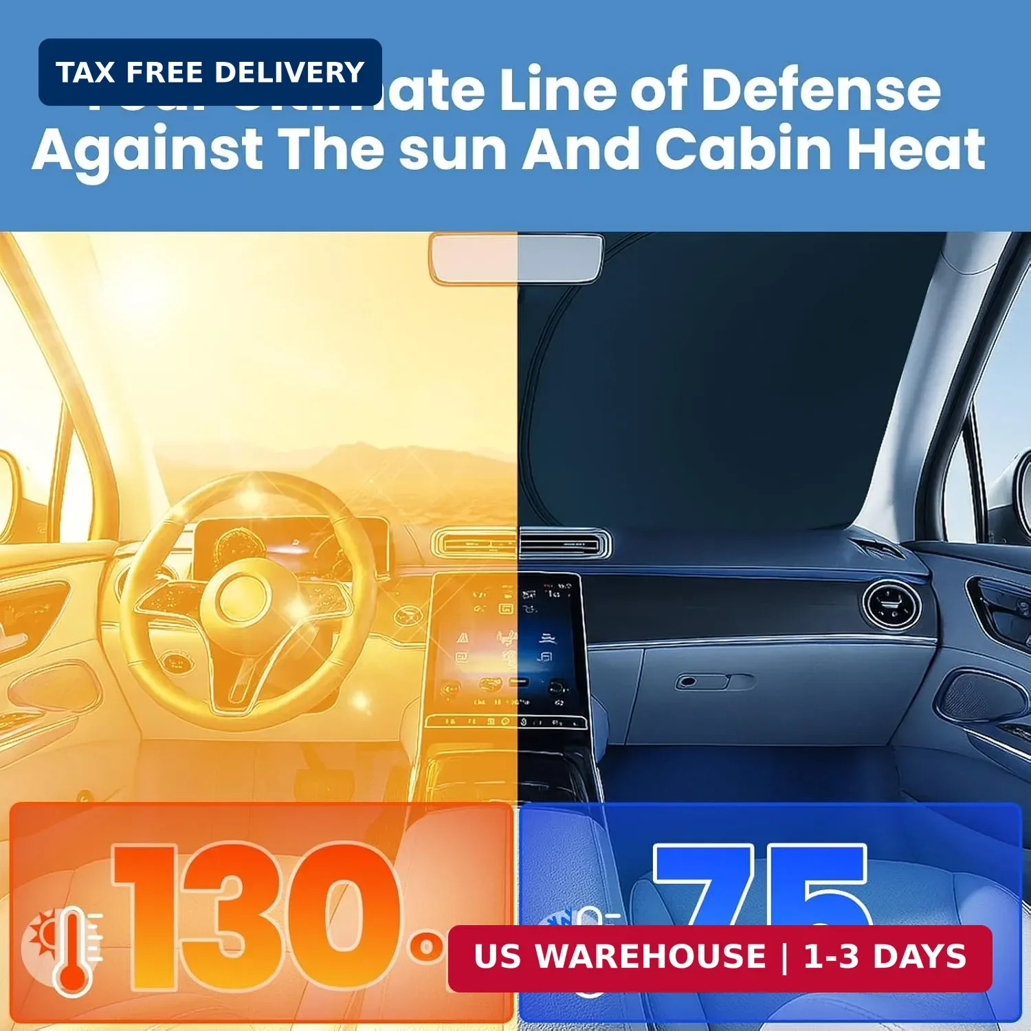 Windshield Sun Shade for Toyota RAV4 2019 2020 2021 2022 2023 2024 2025 – Custom