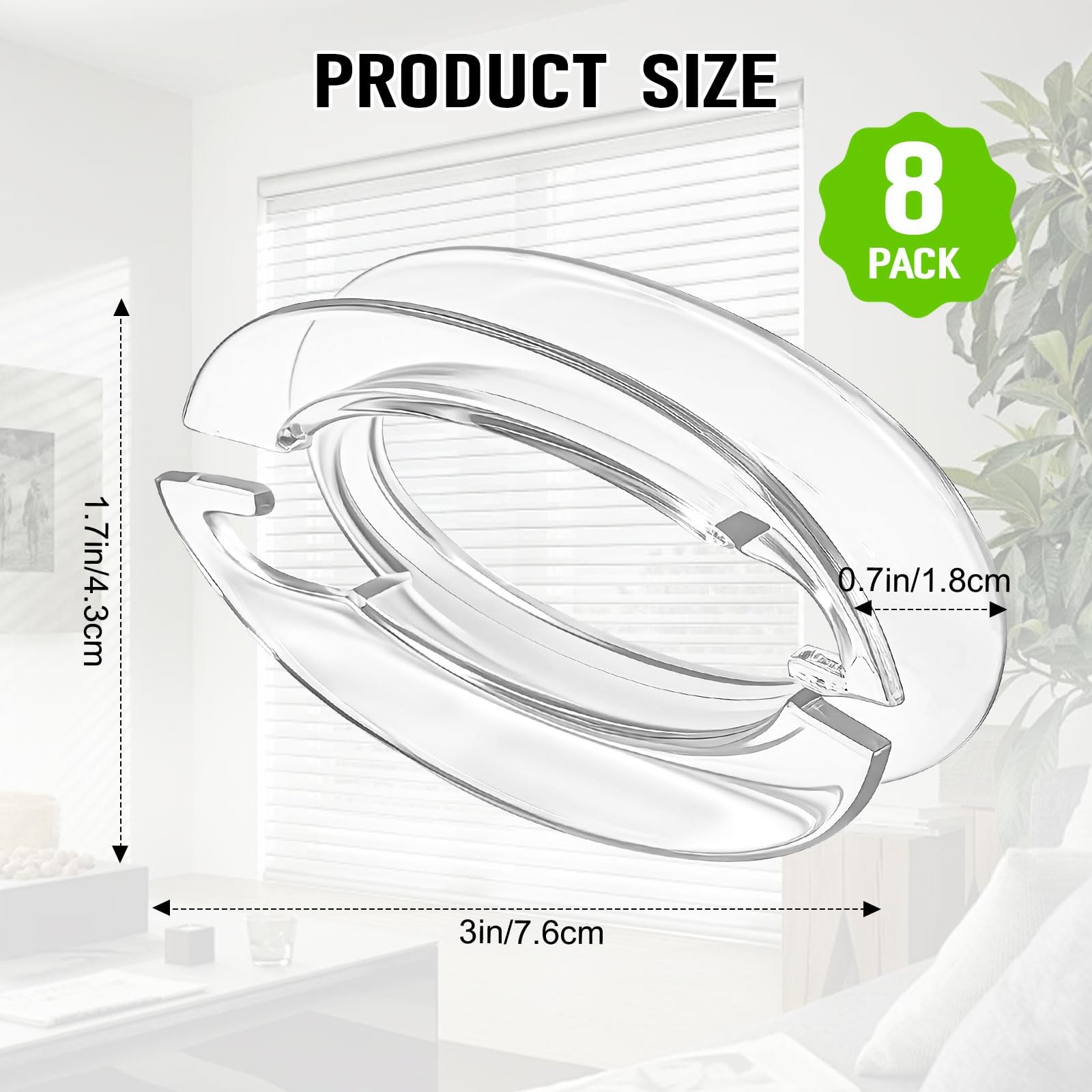 8 Pack Blind Cord Winder Safety Blind Cord Holder Clear Baby Proof Window Bli…