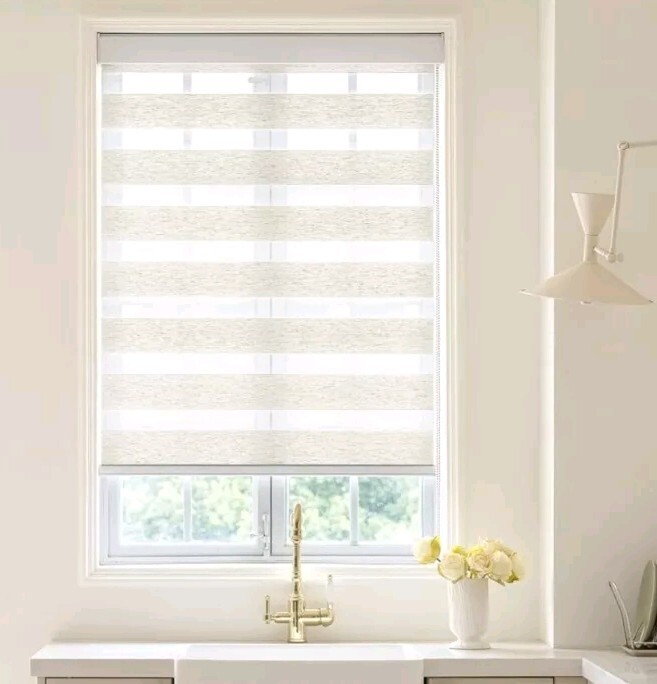 SHECUTE Zebra Blinds for Windows, 35 1/2W x 72L