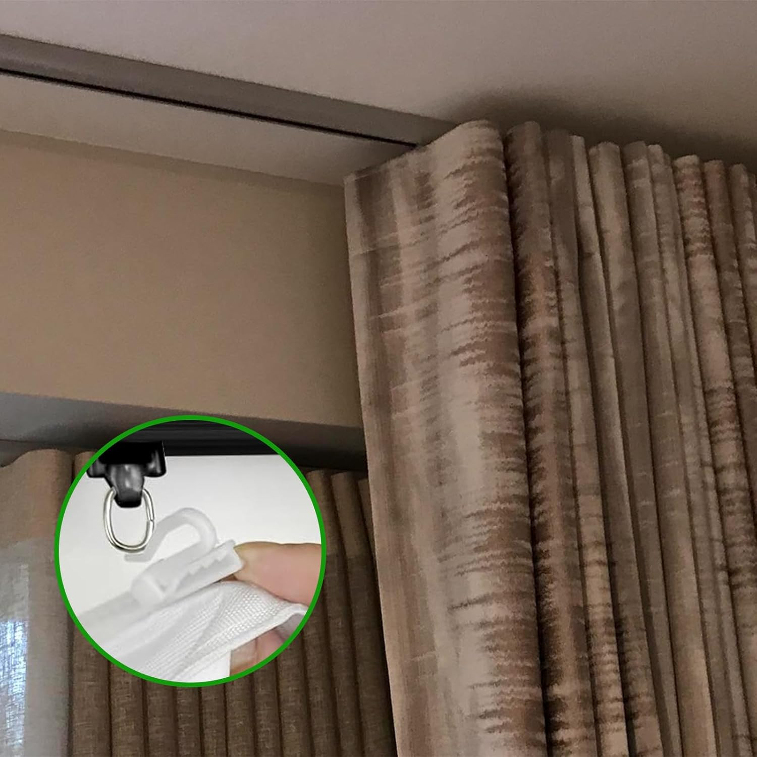 20 Pcs Ceiling Mounted Curtain Track, Heavy-Duty Curtains Rails Room Divider …
