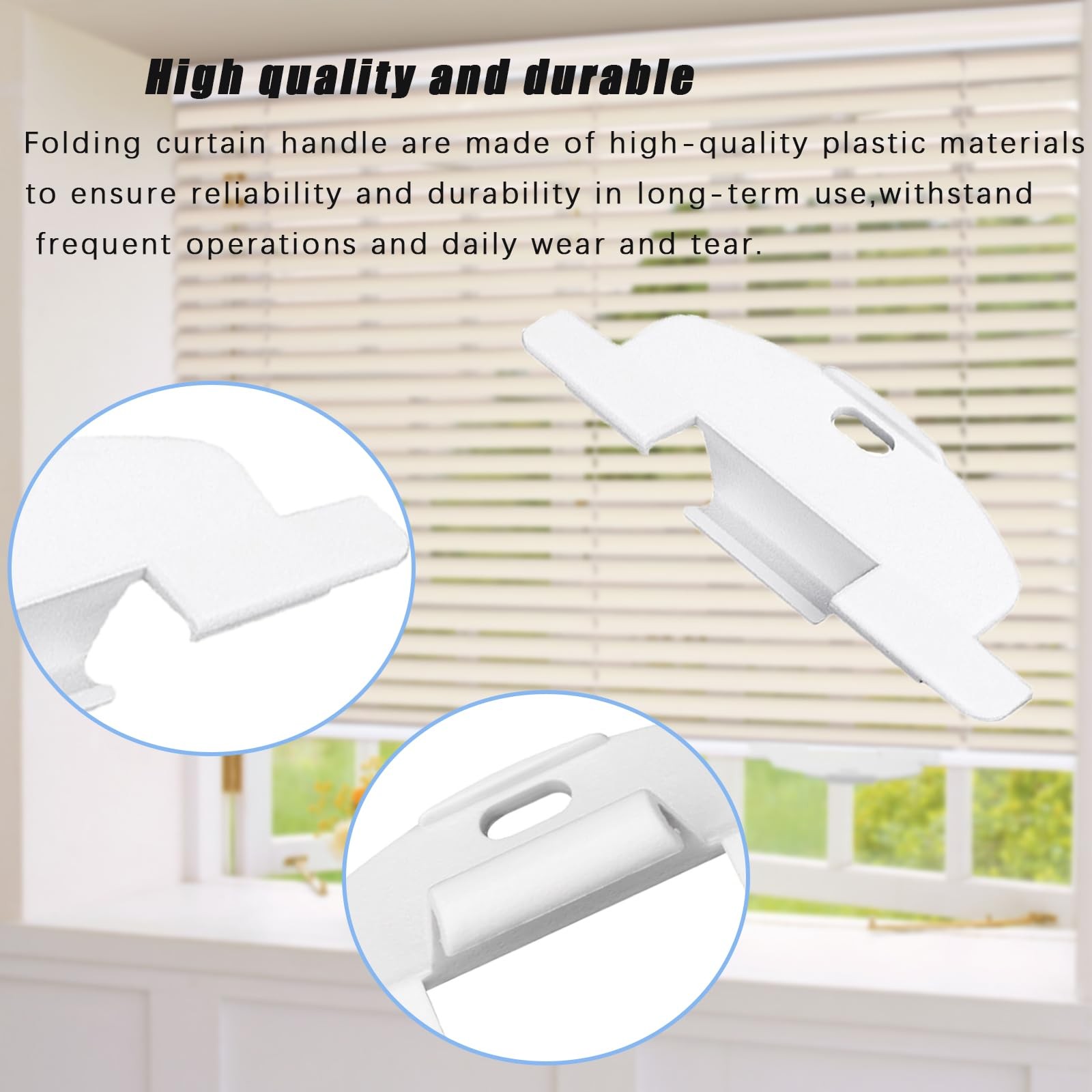 3/4″ Pleat Lite Rise Handles Blind Pulls for 1.1 inches x 3.34 inches, White