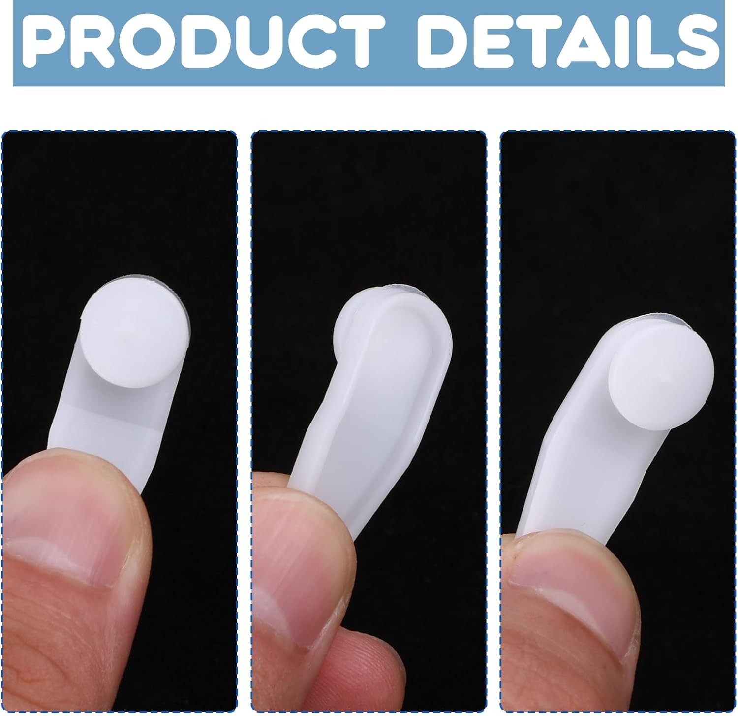 50 PCS Curtain Track Gliders White Traverse Rod Slides Replacement Plastic Snap-