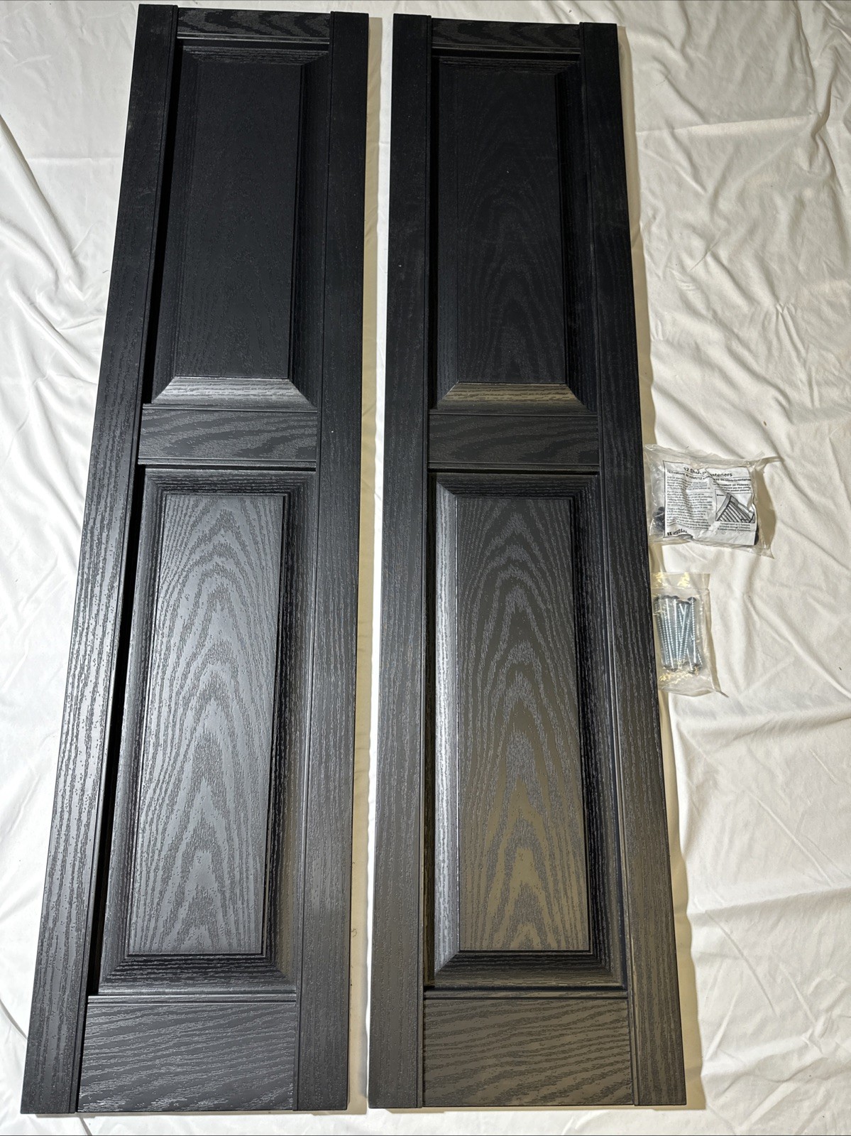 Ekena Millwork Lifetime Vinyl LP2S14X05100BL Standard Two Equal Panel Shutters