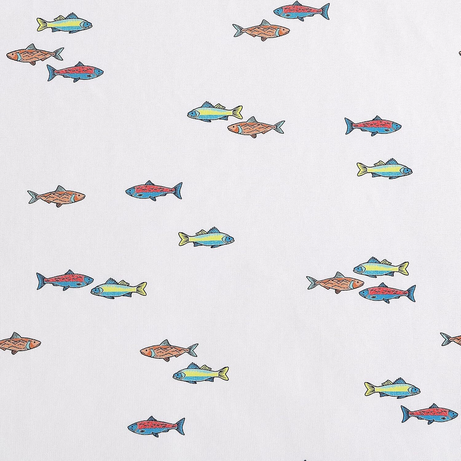 Eddie Bauer Kids – Full Size Sheets, Stain Full, Fish Lake White/Multi